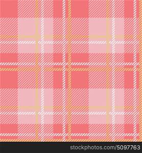 Tartan seamless vector patterns in pink-yellow colors