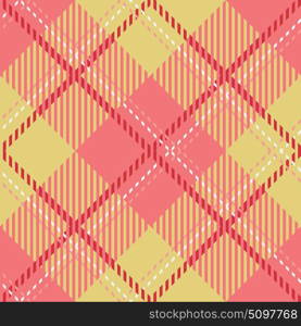 Tartan seamless vector patterns in pink-yellow colors