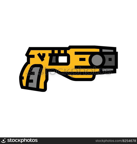 taser weapon military color icon vector. taser weapon military sign. isolated symbol illustration. taser weapon military color icon vector illustration