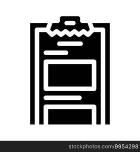 task list of call center glyph icon vector. task list of call center sign. isolated contour symbol black illustration. task list of call center glyph icon vector illustration