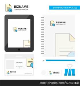 Task on time Business Logo, Tab App, Diary PVC Employee Card and USB Brand Stationary Package Design Vector Template