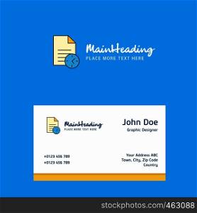 Task on time logo Design with business card template. Elegant corporate identity. - Vector
