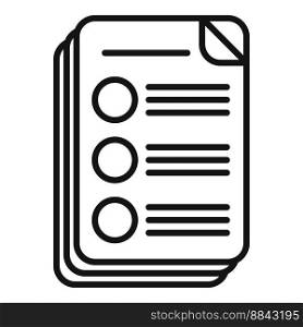 Task schedule paper icon outline vector. Event time. Agenda busy. Task schedule paper icon outline vector. Event time