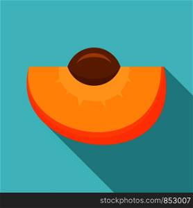 Tasty apricot icon. Flat illustration of tasty apricot vector icon for web design. Tasty apricot icon, flat style