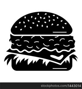 Tasty burger icon. Simple illustration of tasty burger vector icon for web design isolated on white background. Tasty burger icon, simple style