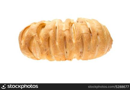 Tasty croissant isolated on the white background. Vector illustration