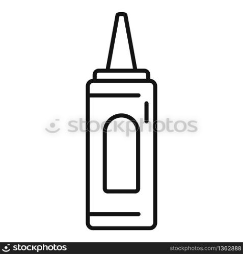 Tasty ketchup bottle icon. Outline tasty ketchup bottle vector icon for web design isolated on white background. Tasty ketchup bottle icon, outline style