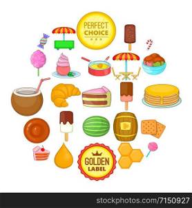 Tasty pastry icons set. Cartoon set of 25 tasty pastry vector icons for web isolated on white background. Tasty pastry icons set, cartoon style
