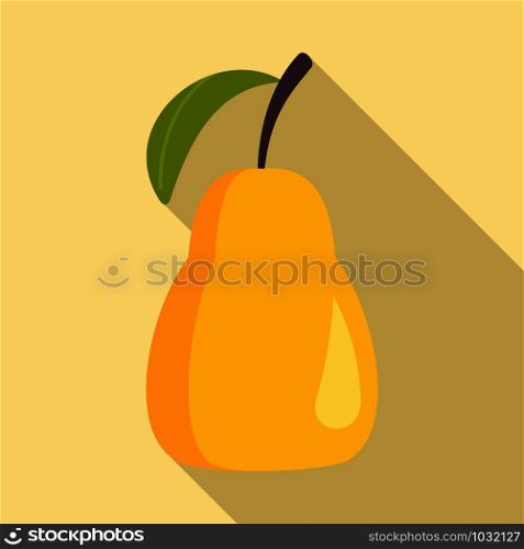 Tasty pear icon. Flat illustration of tasty pear vector icon for web design. Tasty pear icon, flat style