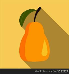 Tasty pear icon. Flat illustration of tasty pear vector icon for web design. Tasty pear icon, flat style