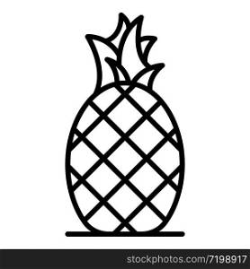 Tasty pineapple icon. Outline tasty pineapple vector icon for web design isolated on white background. Tasty pineapple icon, outline style