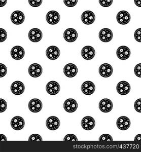 Tasty pizza with sausage and olives pattern seamless in simple style vector illustration. Tasty pizza with sausage and olives pattern vector