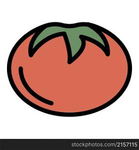 Tasty tomato icon. Outline tasty tomato vector icon color flat isolated. Tasty tomato icon color outline vector