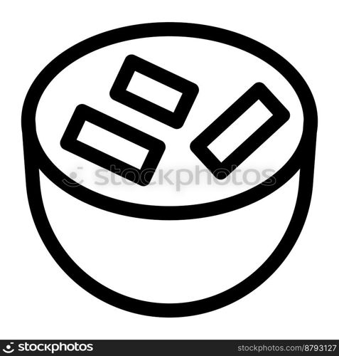 Tasty tteok line vector illustration