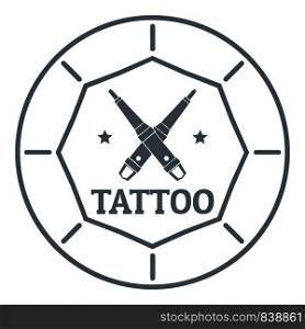 Tattoo art logo. Simple illustration of tattoo art vector logo for web. Tattoo art logo, simple gray style
