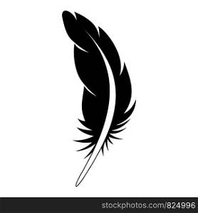 Tattoo feather icon. Simple illustration of tattoo feather vector icon for web design isolated on white background. Tattoo feather icon, simple style