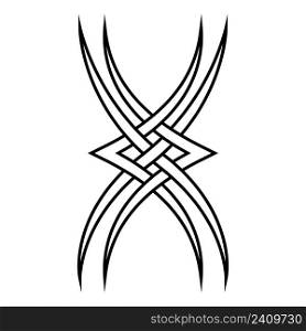 Tattoo logo intersecting stripes dragon claws stock illustration