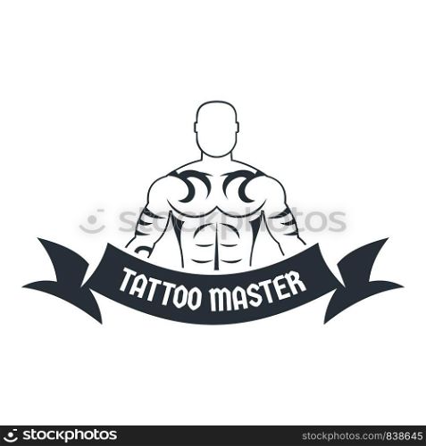 Tattoo master logo. Simple illustration of tattoo master vector logo for web. Tattoo master logo, simple gray style