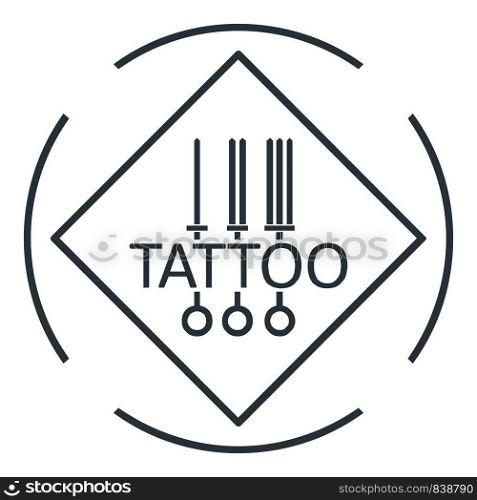 Tattoo pictogram logo. Simple illustration of tattoo pictogram vector logo for web. Tattoo pictogram logo, simple gray style
