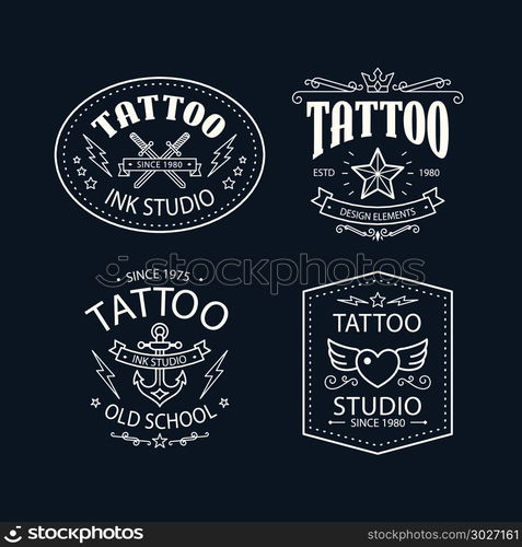 tattoo retro art theme. tattoo retro art theme vector — Stockphotos.com