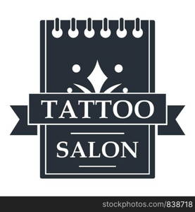 Tattoo salon logo. Simple illustration of tattoo salon vector logo for web. Tattoo salon logo, simple gray style