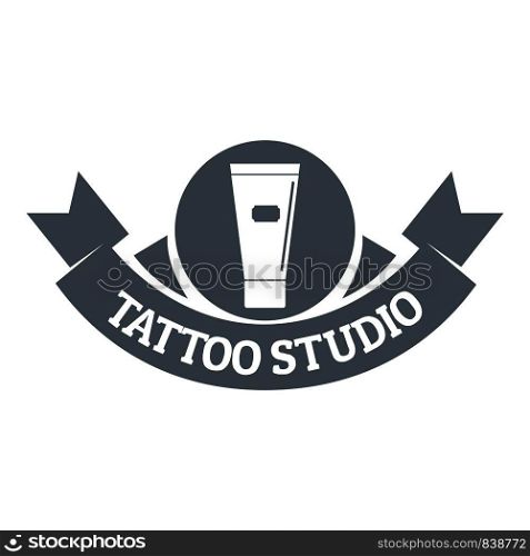 Tattoo studio logo. Simple illustration of tattoo studio vector logo for web. Tattoo studio logo, simple gray style