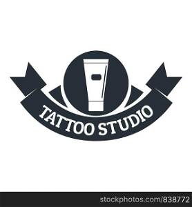Tattoo studio logo. Simple illustration of tattoo studio vector logo for web. Tattoo studio logo, simple gray style