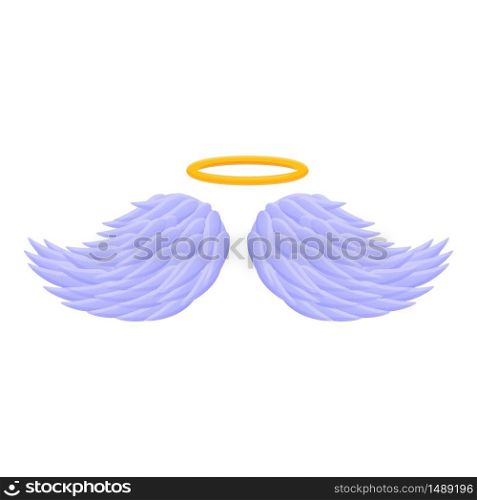 Tattoo wings icon. Cartoon of tattoo wings vector icon for web design isolated on white background. Tattoo wings icon, cartoon style
