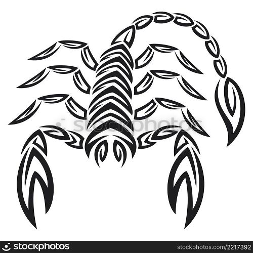 Tattoo zodiac scorpion. Astrology sign.