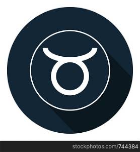 Taurus Icon. Vector Astrological, Horoscope Sign. Zodiac Symbol. Air Element. Flat Style. Sticker. Vector illustration for Your Design, Web.