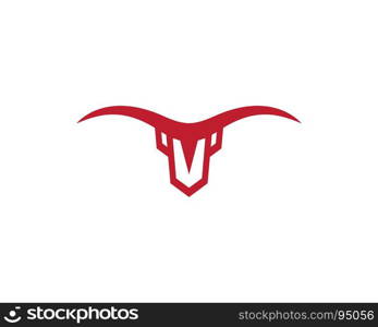 Taurus Logo Template . Red Bull Taurus Logo Template vector icon illustration