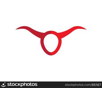 Taurus Logo Template . Red Bull Taurus Logo Template vector icon illustration