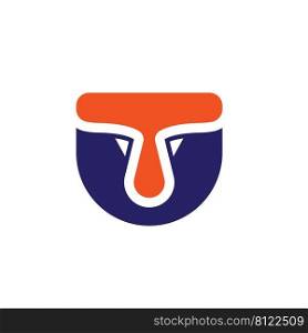 taurus or letter t icon vector concept design template web