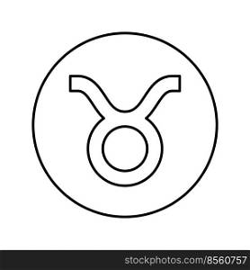 taurus zodiac line icon vector. taurus zodiac sign. isolated contour symbol black illustration. taurus zodiac line icon vector illustration