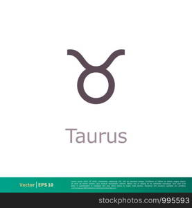 Taurus - Zodiac Sign Icon Vector Logo Template Illustration Design. Vector EPS 10.