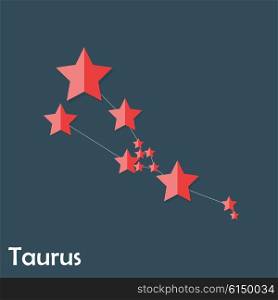 Taurus Zodiac Sign of the Beautiful Bright Stars Vector Illustration EPS10. Taurus Zodiac Sign of the Beautiful Bright Stars Vector Illustra
