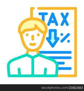 tax advice color icon vector. tax advice sign. isolated symbol illustration. tax advice color icon vector illustration