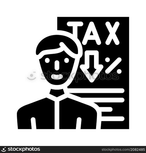tax advice glyph icon vector. tax advice sign. isolated contour symbol black illustration. tax advice glyph icon vector illustration