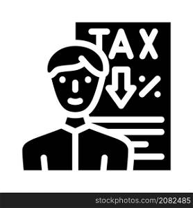tax advice glyph icon vector. tax advice sign. isolated contour symbol black illustration. tax advice glyph icon vector illustration