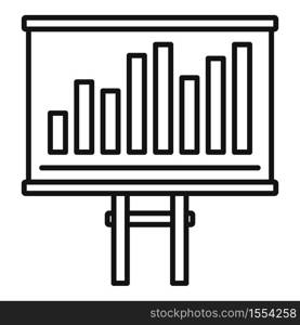Tax chart bars icon. Outline tax chart bars vector icon for web design isolated on white background. Tax chart bars icon, outline style