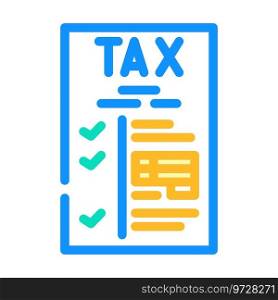 tax compliance color icon vector. tax compliance sign. isolated symbol illustration. tax compliance color icon vector illustration