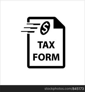 Tax Document Icon, Tax Payment Concept Vector Art Illustration