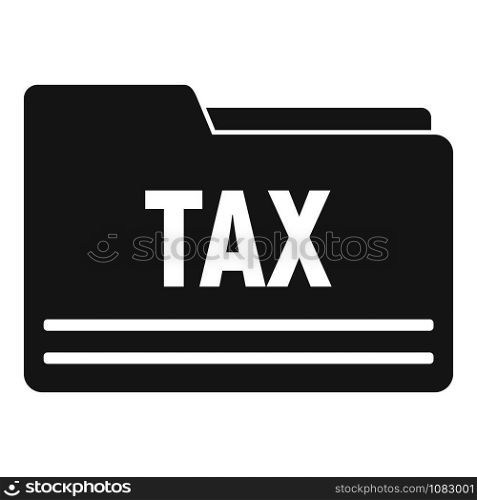 Tax folder icon. Simple illustration of tax folder vector icon for web design isolated on white background. Tax folder icon, simple style