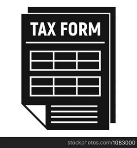 Tax form icon. Simple illustration of tax form vector icon for web design isolated on white background. Tax form icon, simple style