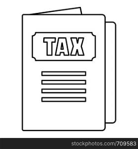 Tax icon. Outline illustration of tax vector icon for web. Tax icon, outline style