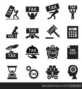 Tax icons set Vector illustration