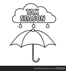 Tax season icon. Outline illustration of tax season vector icon for web. Tax season icon, outline style