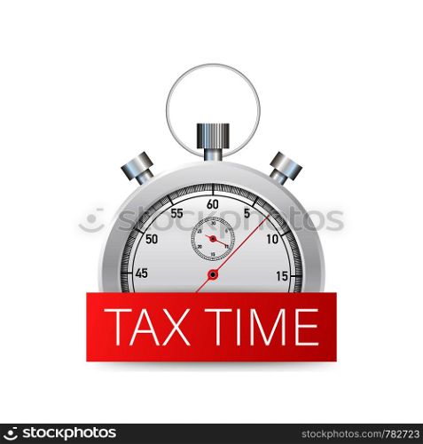Tax time design, deadline, planning. Vector stock illustration