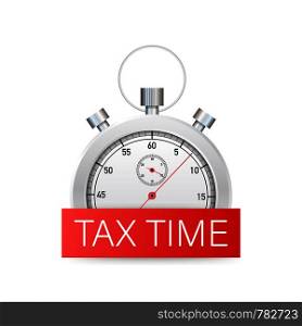 Tax time design, deadline, planning. Vector stock illustration