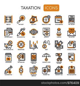Taxation , Thin Line and Pixel Perfect Icons